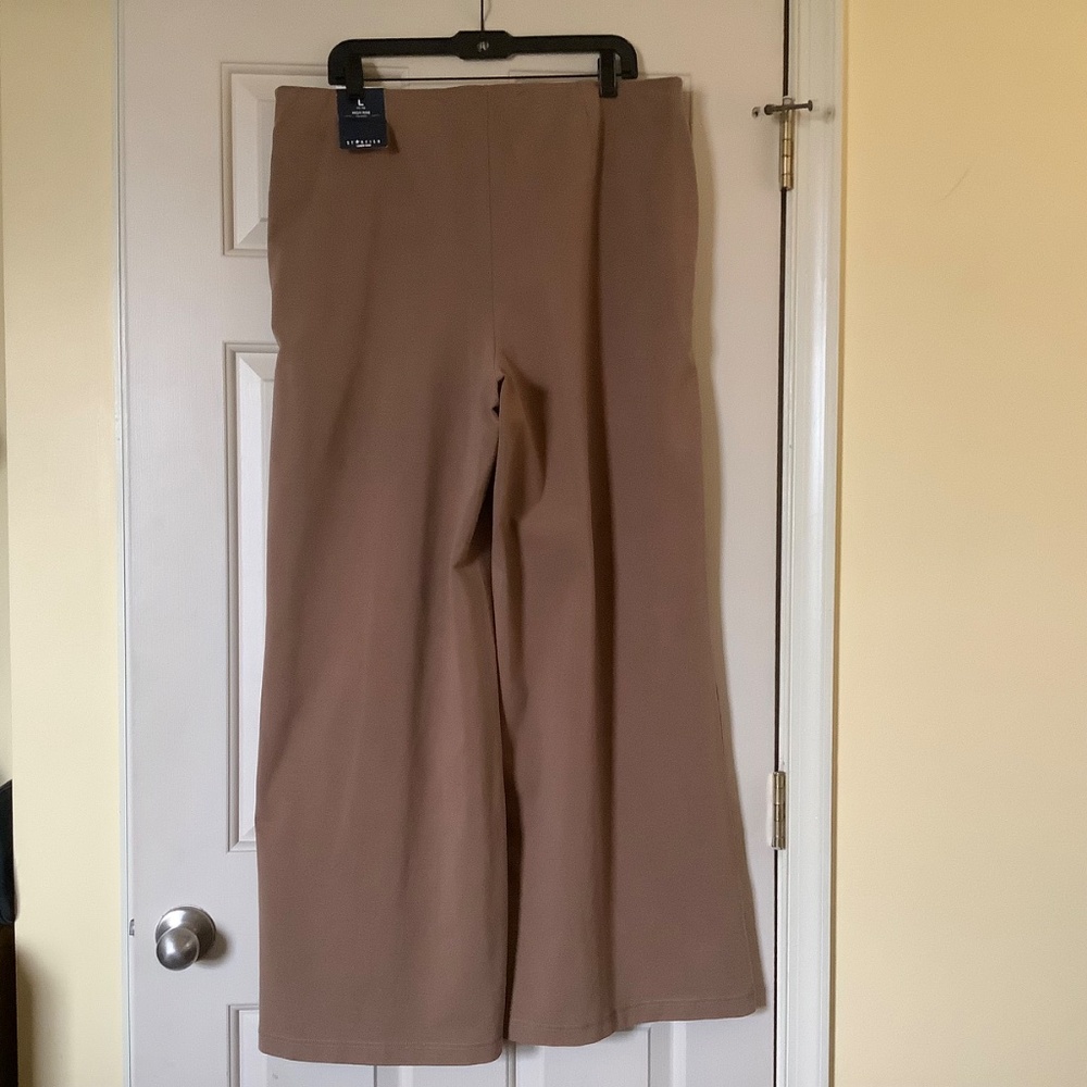 Lands End Starfish High Rise Palazzo Pants Coriander SZ L (14-16) - Picture 11 of 16